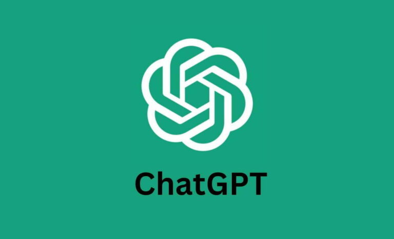 Fundo verde com o logo do ChatGPT que remete a uma espécie de corrente entrelaçada.